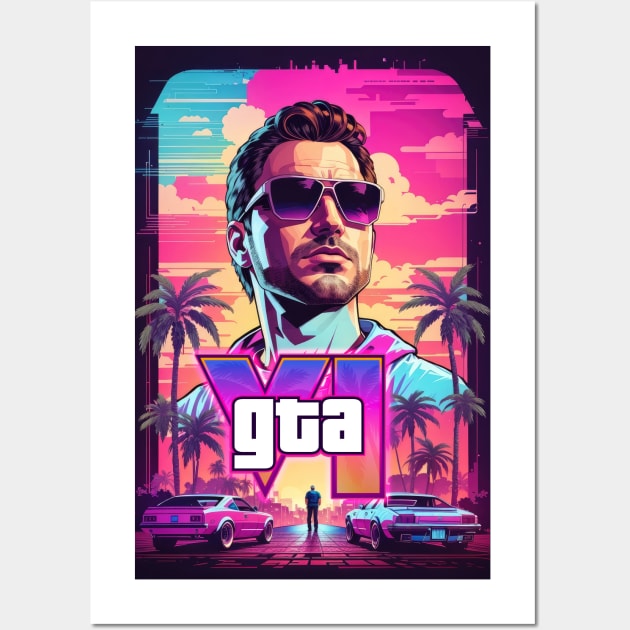 GTA 6 Wall Art by Buff Geeks Art